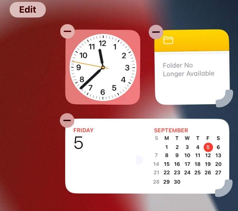 edit home screen