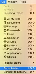 OS X Go menu option