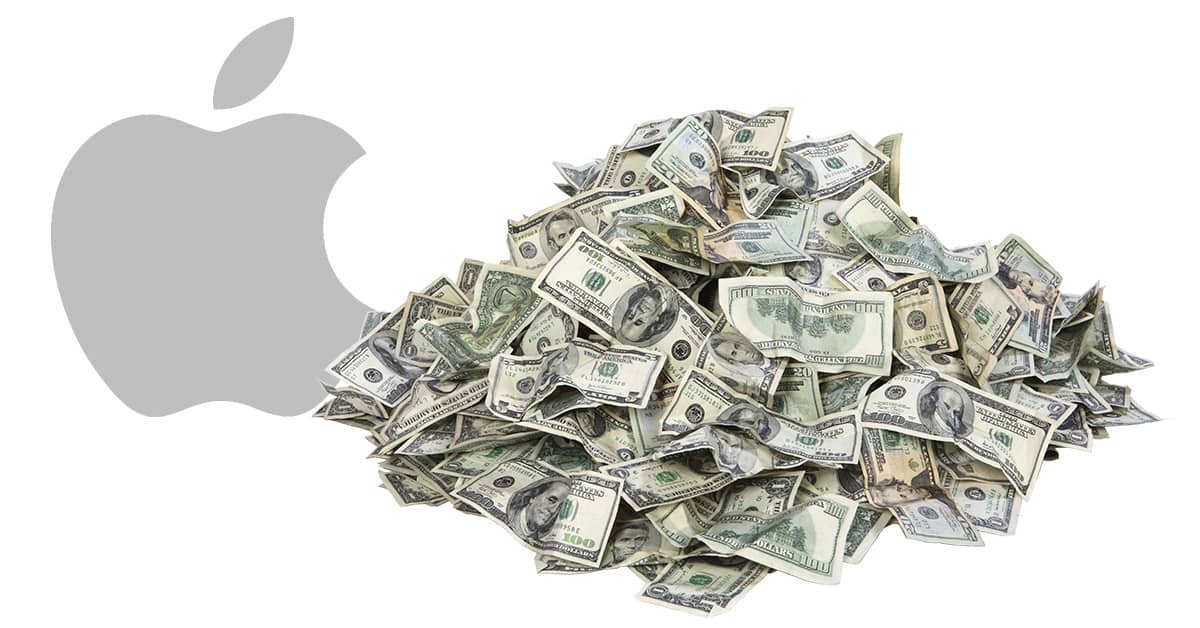 Apple money pile