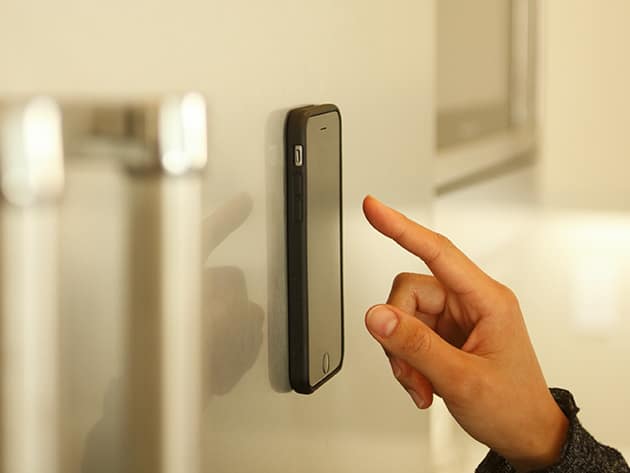 Anti-Gravity iPhone Case on Wall