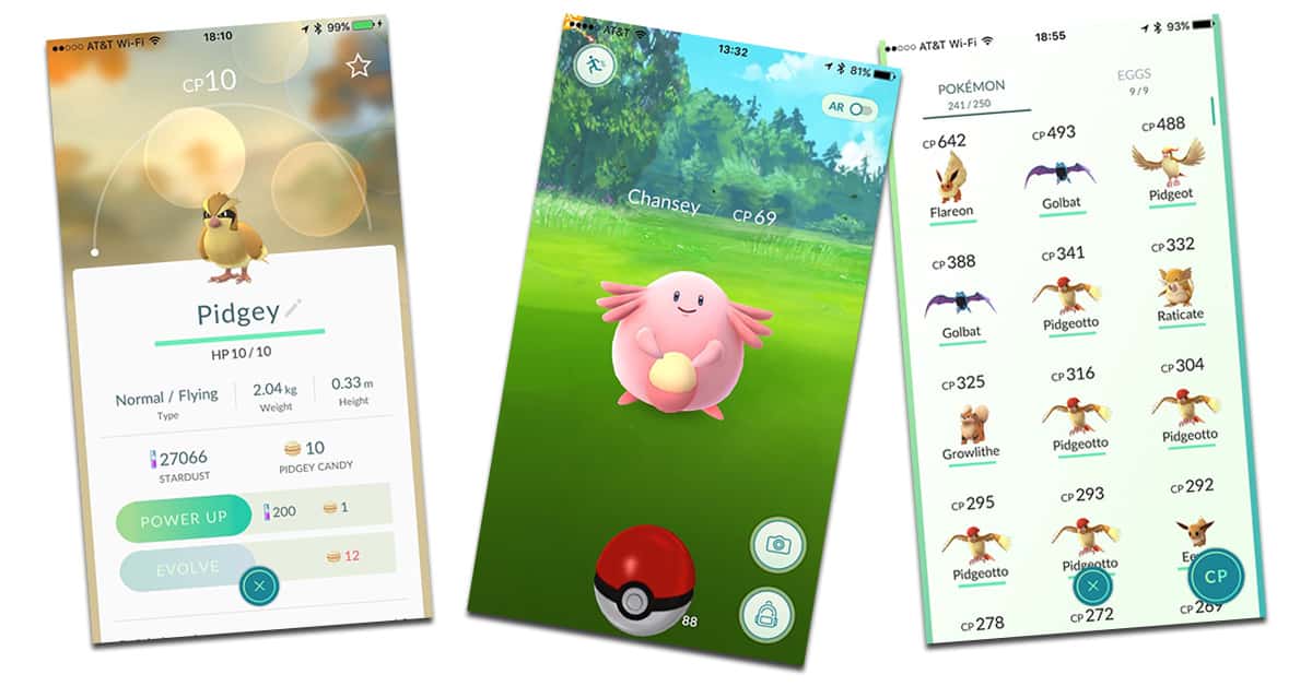 Pokémon GO character list