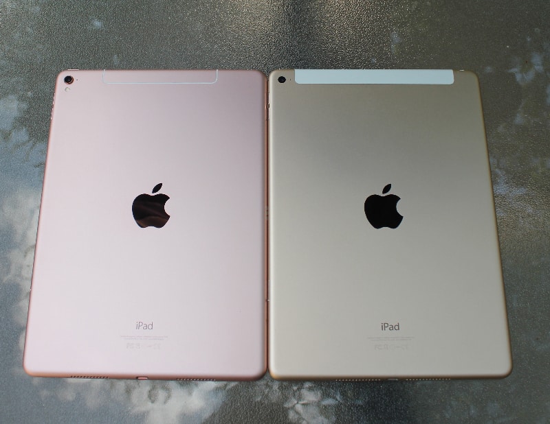 iPad Pro 9.7-inch (left) vs. iPad Air 2 (right)