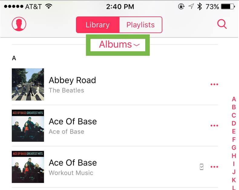 iOS Music Album View