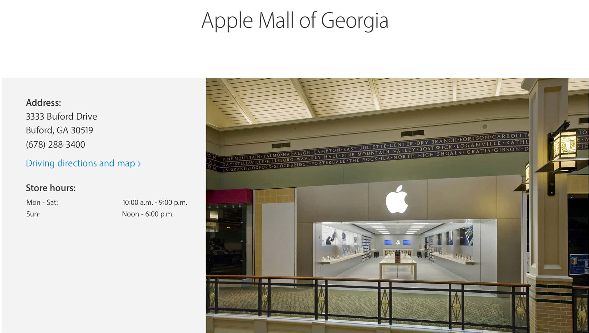 Mall of Georgia - Apple Store - Apple