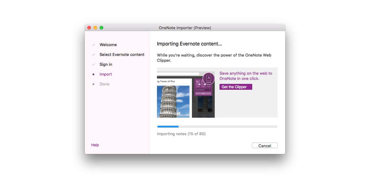 Microsoft Releases OneNote Evernote Importer for Mac