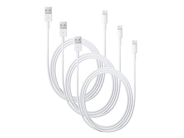 Apple MFi-Certified Lightning Cable 3-Pack: $21.99