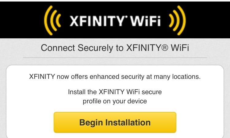 Install Secure XFINITY WiFi Profile On Your New iPhone