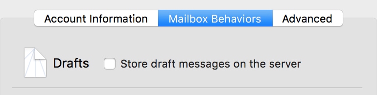 Mac Mail Mailbox Behaviors