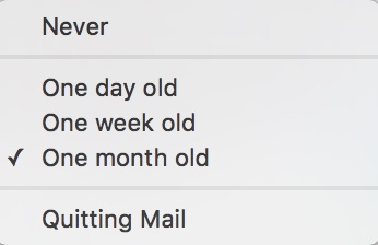 Mail Trash Options