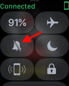 watchOS 3 Control Center.