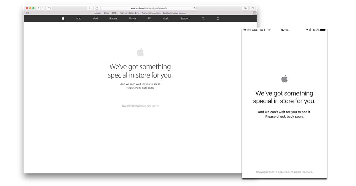 Apple Store Offline Ahead of iPhone 7 Launch Event