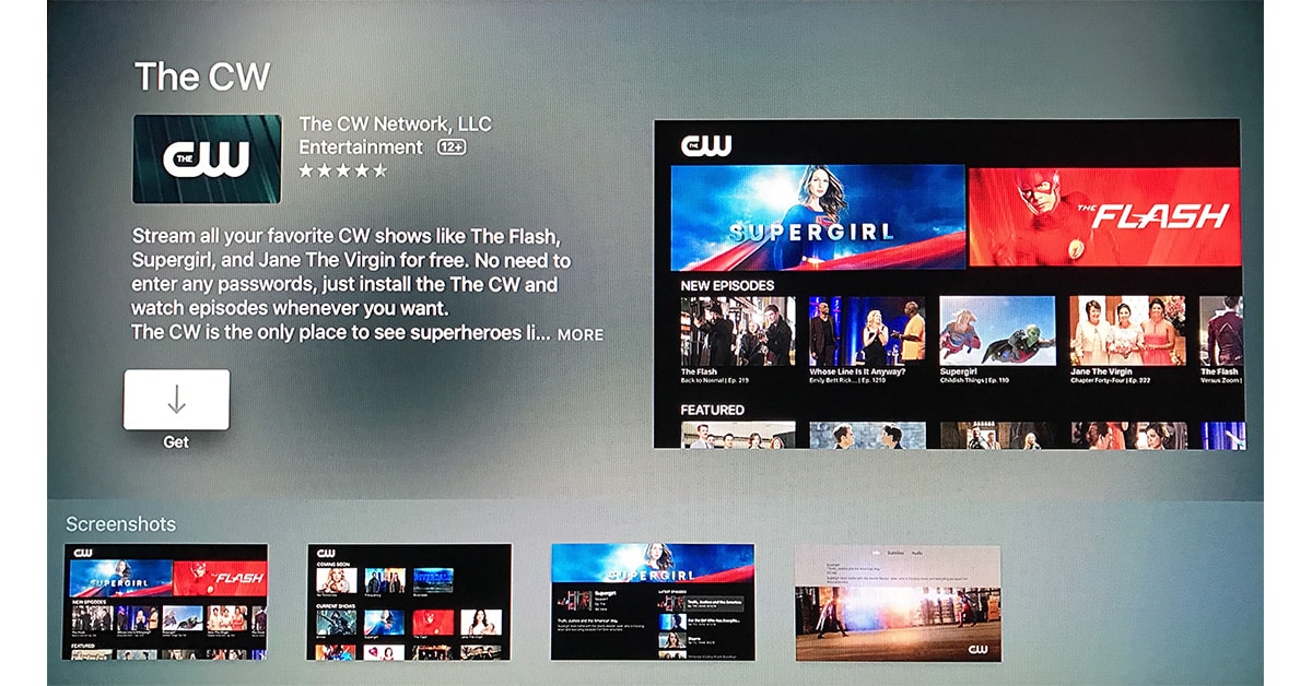 CW app on Apple TV doesn't require cable subscription