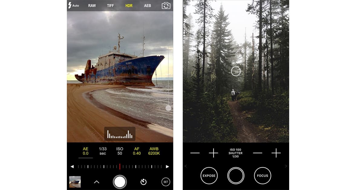 iOS 10 Raw photo apps