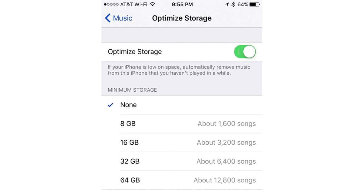 iOS 10: How to Optimize Downloaded Music Storage
