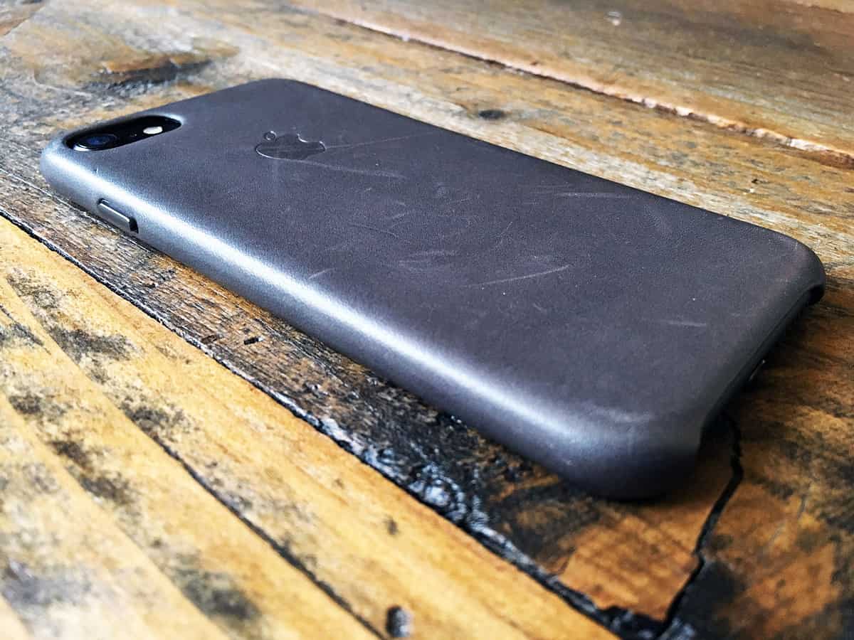 Leather Case for iPhone 7 Back (Storm Gray)