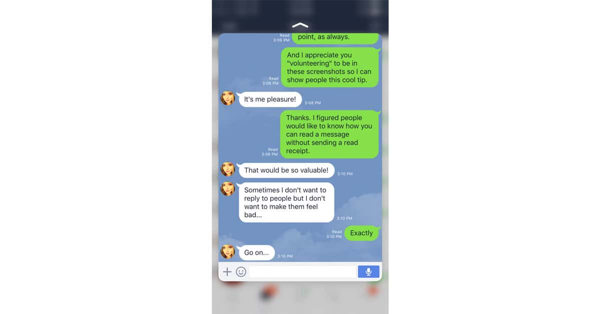 3D Touch View of LINE Chat