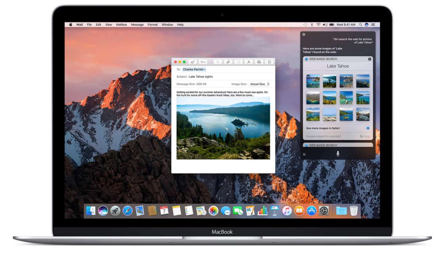 macOS Sierra running on Apple MacBook