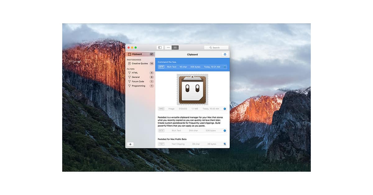 Tapbots Brings Pastebot Clipboard Manager to the Mac