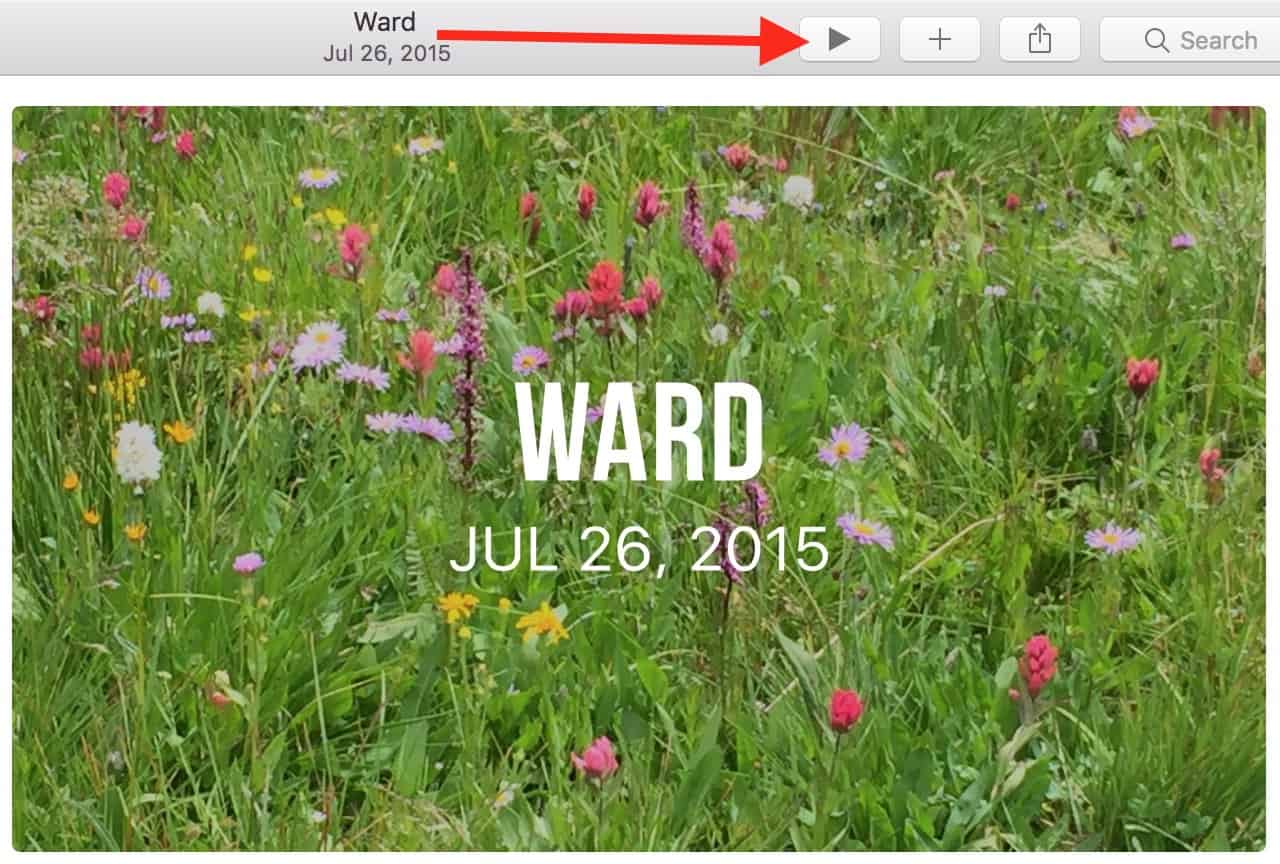 macOS Sierra Photos Memories Slideshow