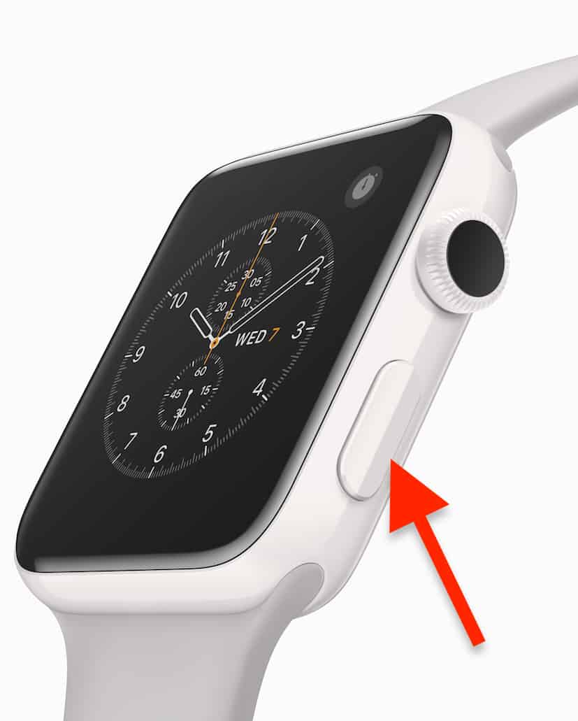 Side Button on Apple Watch can also force quit apps