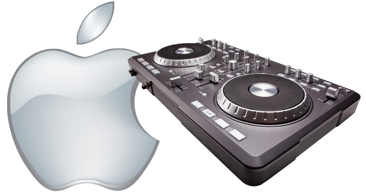 Apple Music and DJ turntable