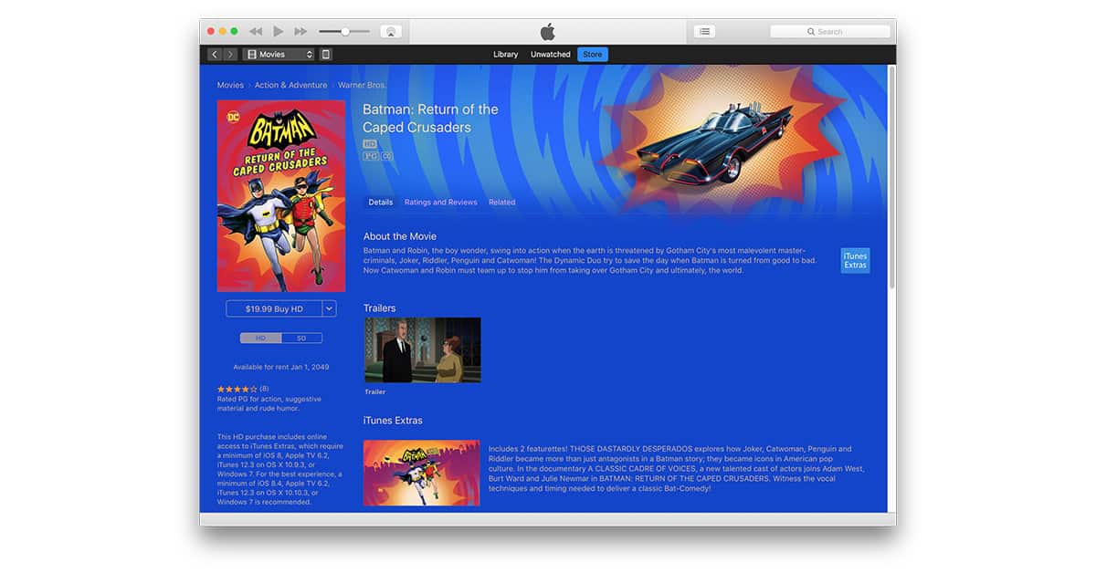 Batman: Return of the Caped Crusaders Swoops onto the iTunes Store