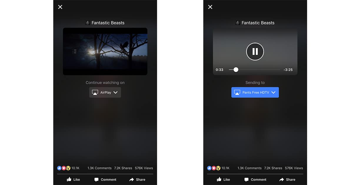 Facebook Video Streaming gets Apple TV Support