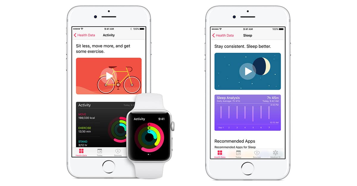HealthKit, Health, Activity in iOS 10