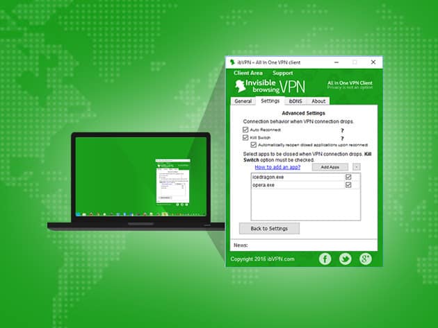 ibVPN Standard 3-Year Subscription: $39