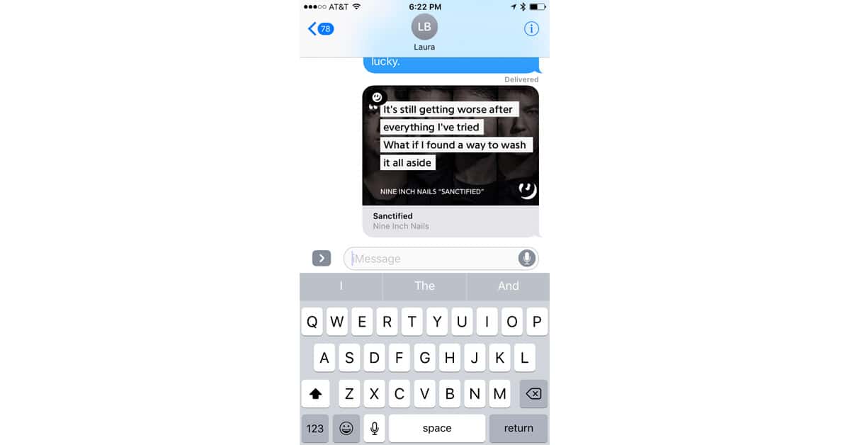 Lyrics App for iMessages Makes it Easy to Find and Share Lyrics