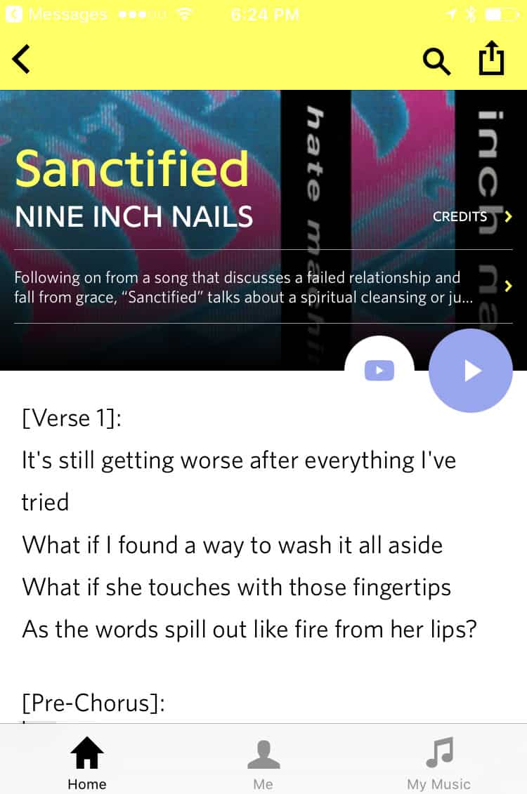 Full Genius iOS App goodness in Lyrics App