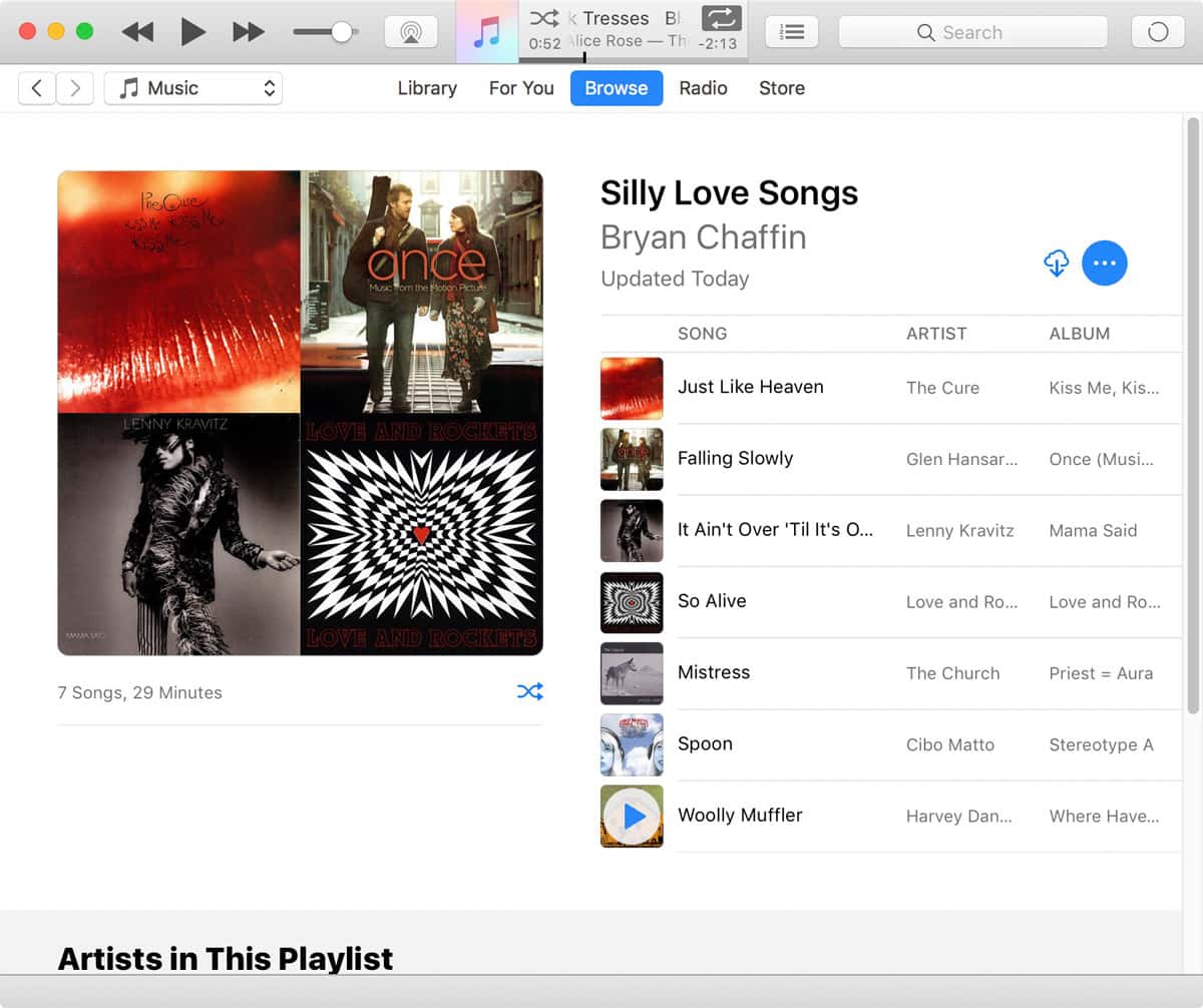 Shared Playlist in iTunes 12.5.x