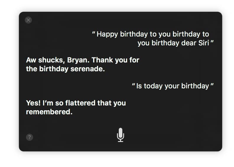 Singing to Siri in macOS Sierra