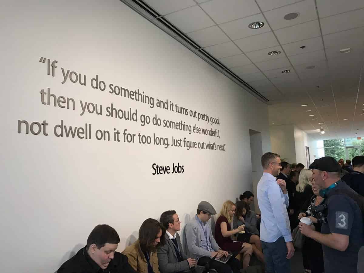 Steve Jobs quote about moving on to something else after creating something great.