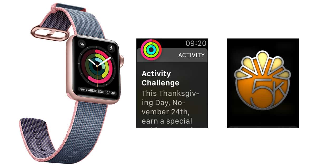 Apple Watch Users get 5K Challenge for Thanksgiving