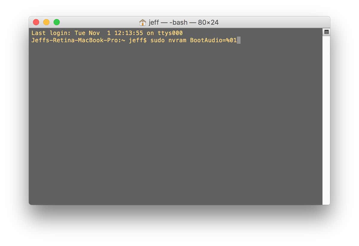 Use sudo nvram BootAudio=%01 to re-enable the MacBook Pro startup chime