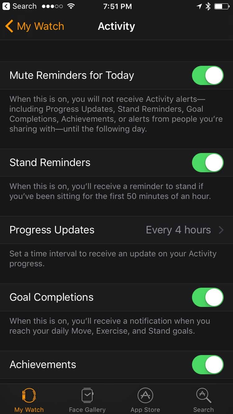 The activity tab in iOS 10 for watchOS 3