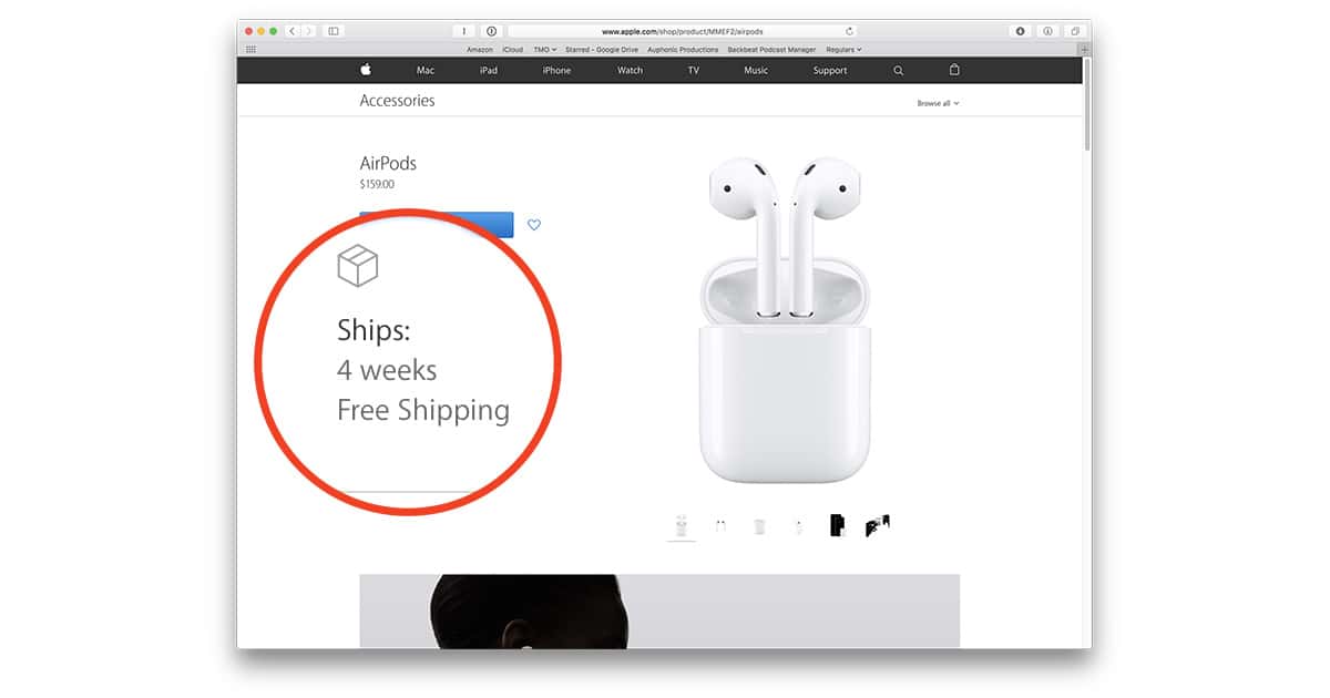 AirPods Already Backordered into January