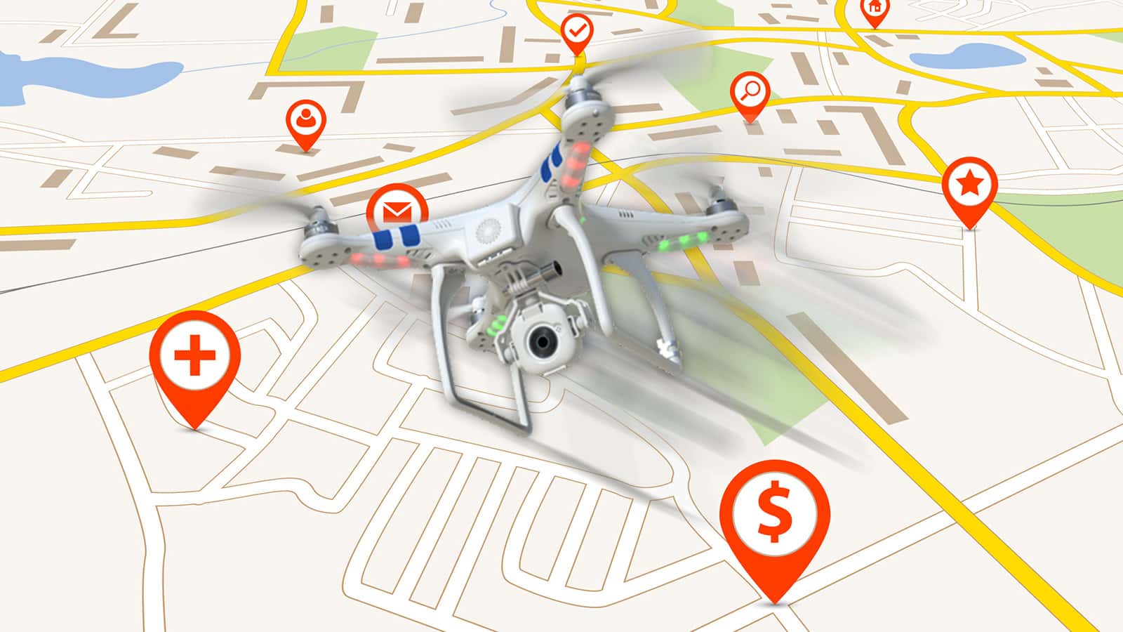 apple maps drones
