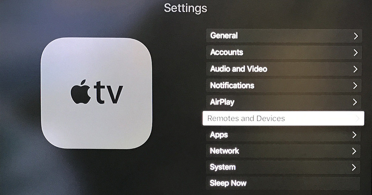 Remotes and Devices in Apple TV Settings hides the control for changing the Home button on the remote back to its original function