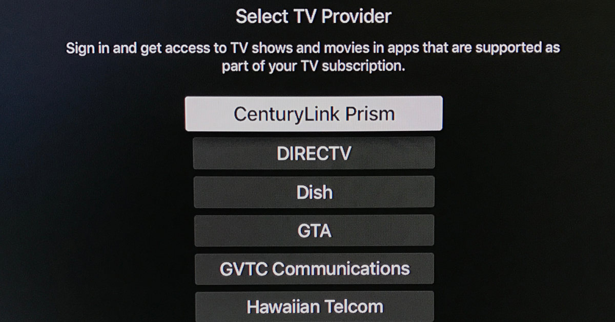 Apple TV Single Sign-on Adds 10 More Service Providers