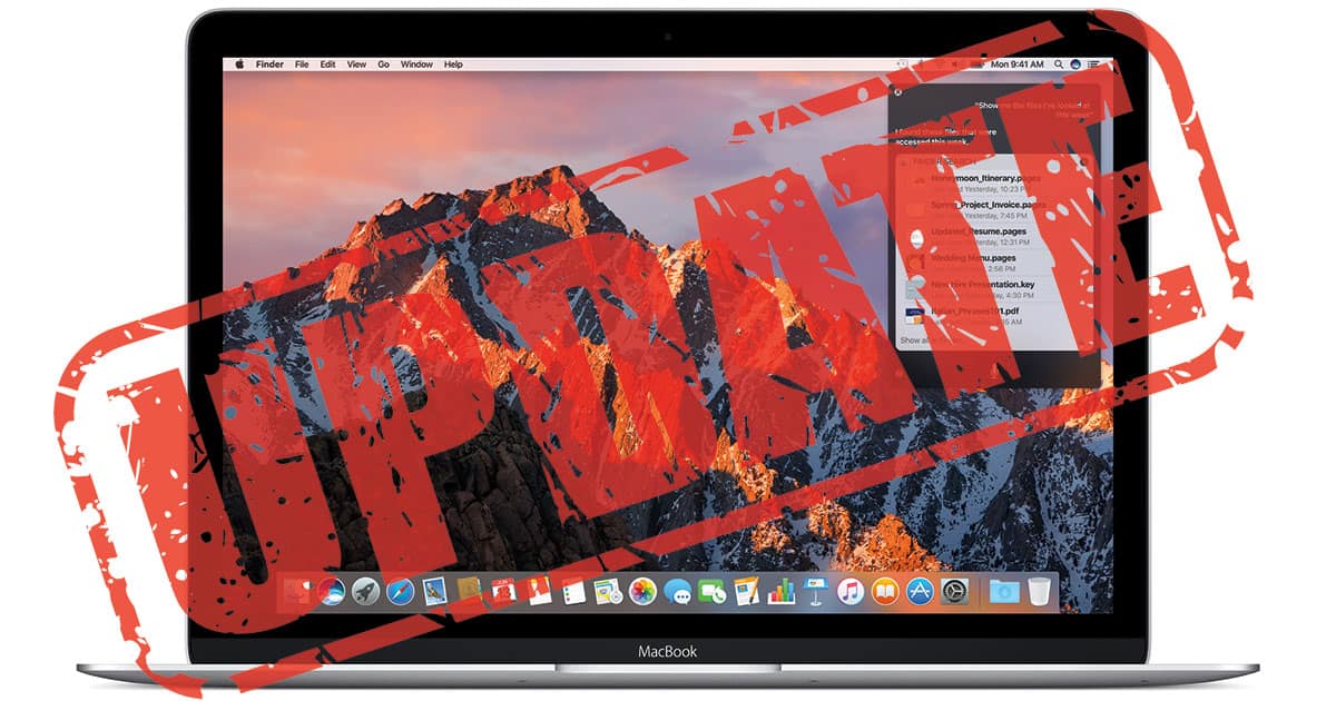macOS Sierra 10.12.2 fixes Touch Bar MacBook Pro video issue