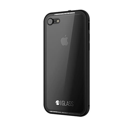 Switcheasy's Glass case has a tempered glass back panel that shows off your jet black iPhone's beautiful finish.