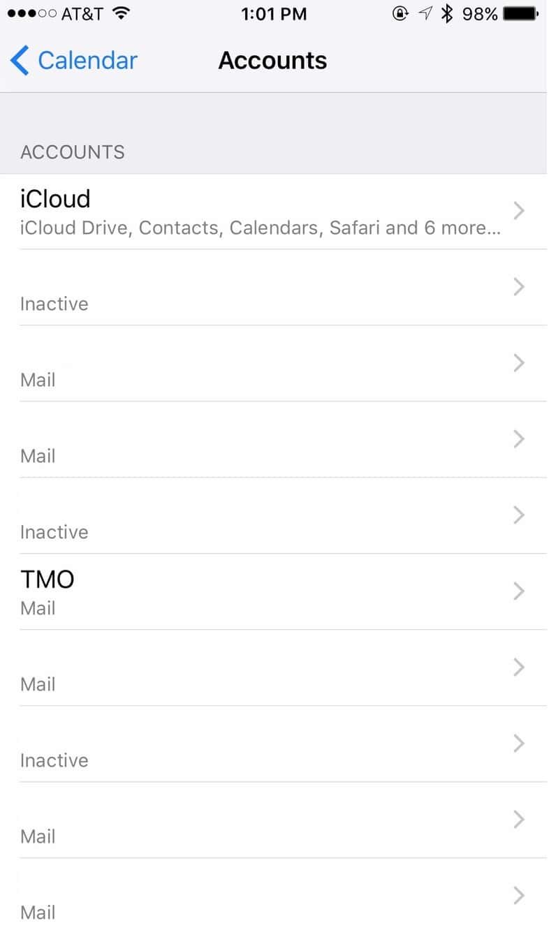 iPhone Calendar Settings