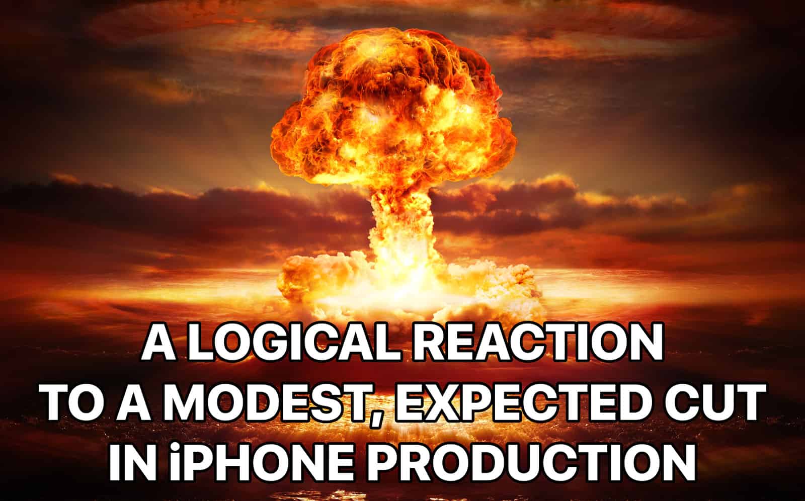 iphone production cut reaction