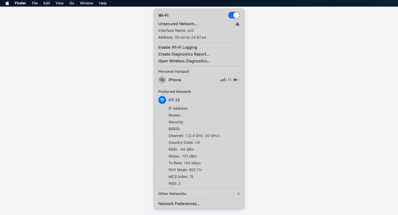 Use This Keyboard Shortcut To View Wi Fi Details On Mac