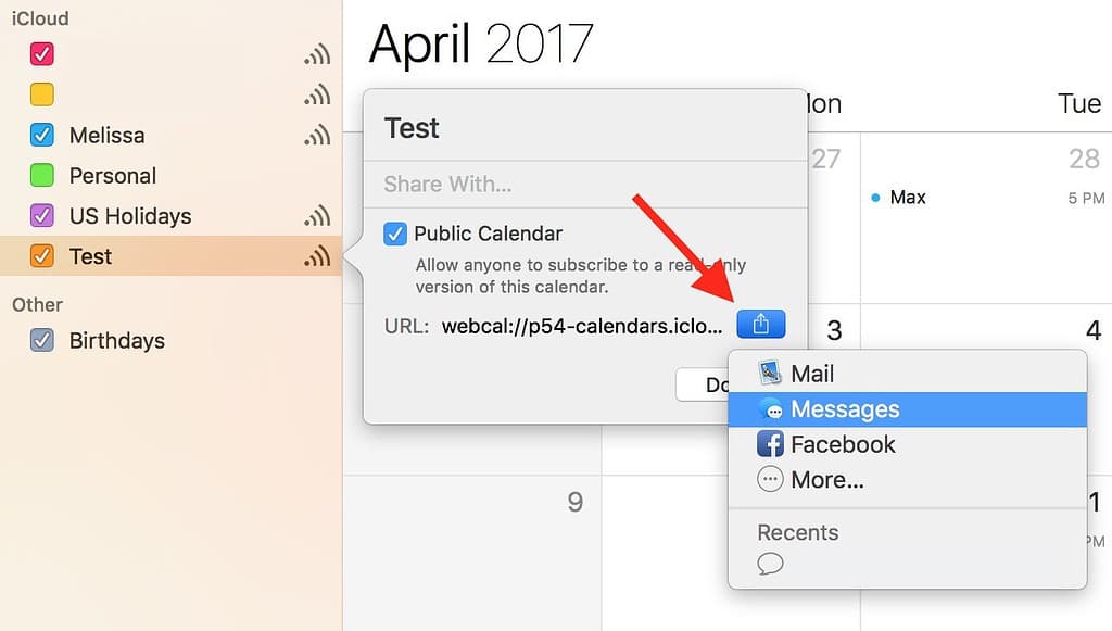 iCloud Configure a Public Calendar The Mac Observer