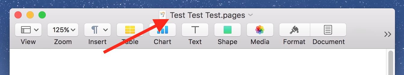 macOS document Title Bar