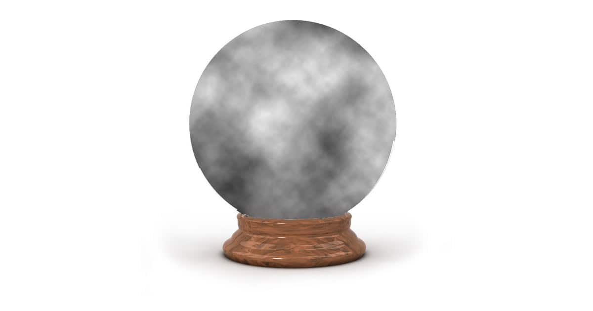 A cloudy Apple crystal ball