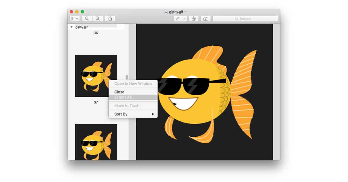 macOS: View and Grab GIF Frames with the Preview App